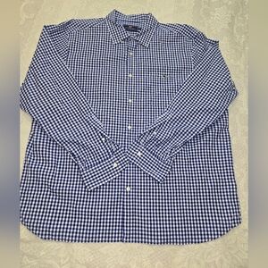 Vineyard Vines Blue and White Checkered Men's Shirt
